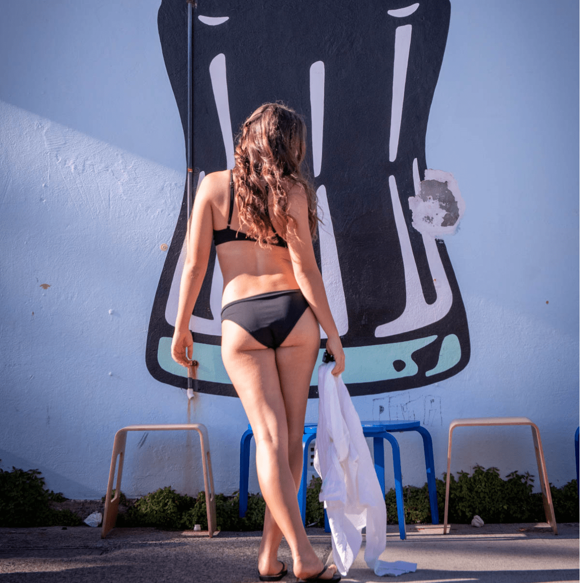 Stylish crop top period swimwear for teen girls