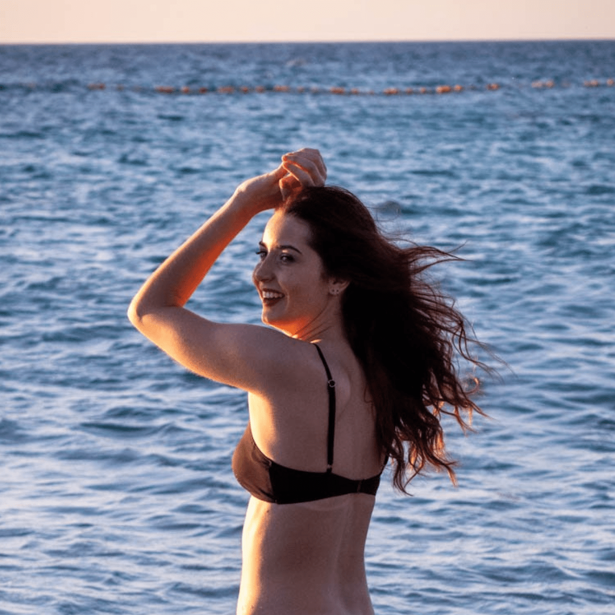 Stylish crop top period swimwear set for teen girls